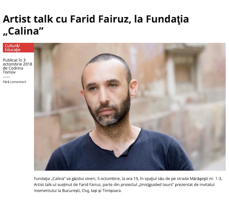 artist talk Timisoara